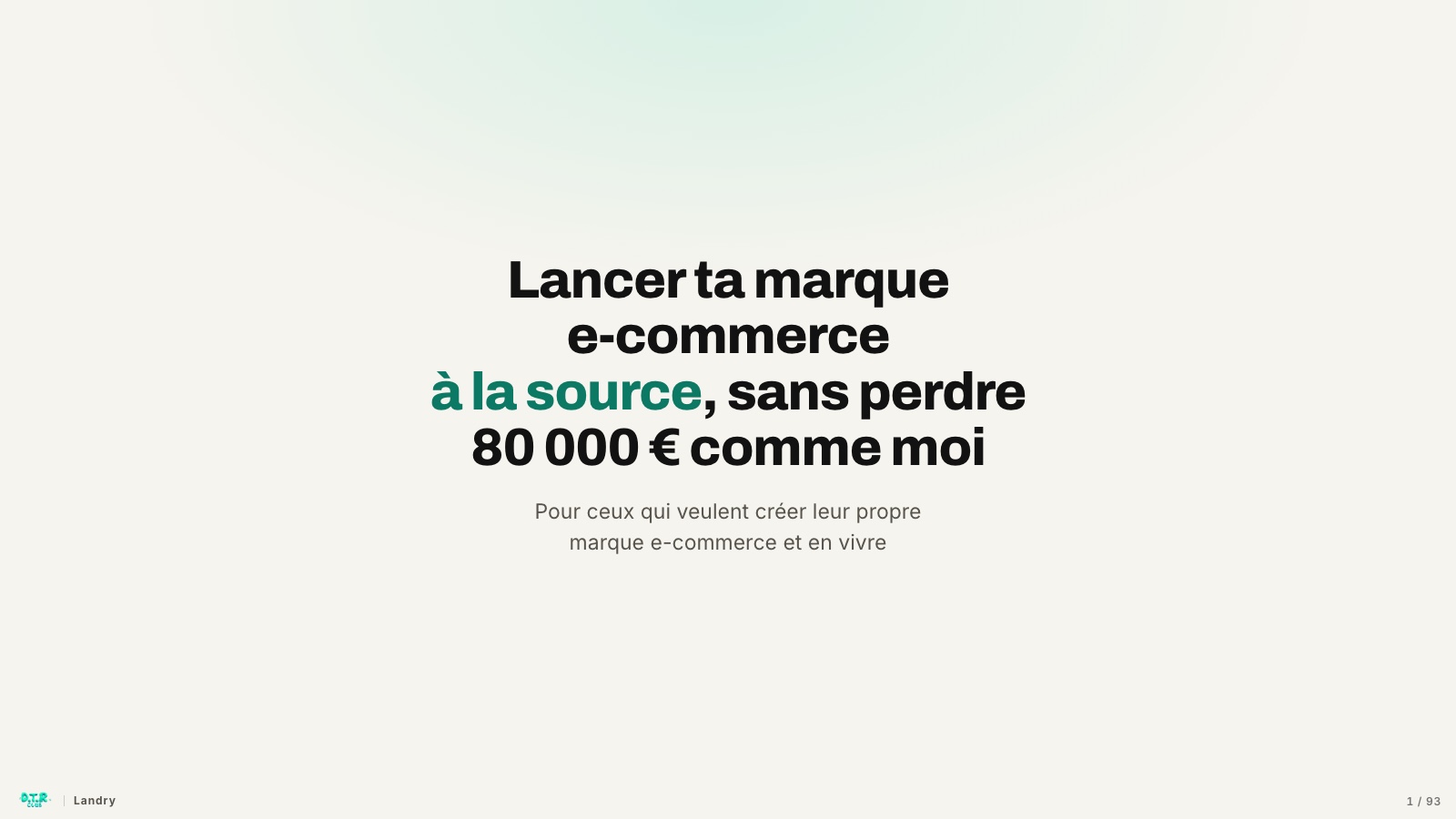 Aperçu de la présentation du webinaire